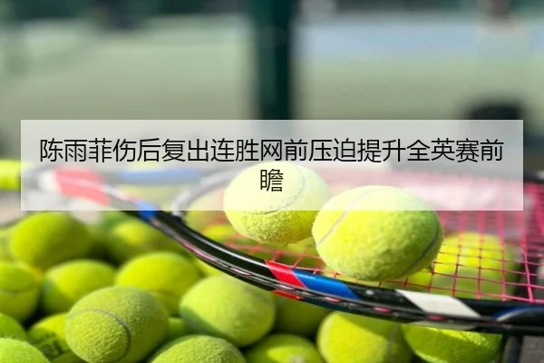 陈雨菲伤后复出连胜网前压迫提升全英赛前瞻